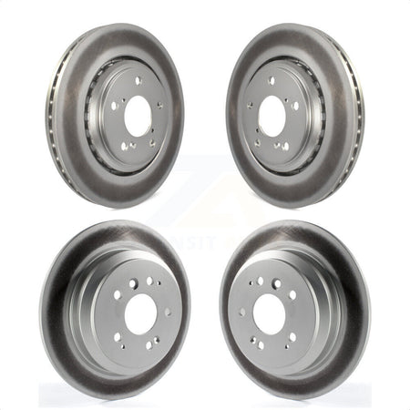 Front Rear Coated Disc Brake Rotors Kit For Honda Pilot Ridgeline Passport KG-101171 by Genius