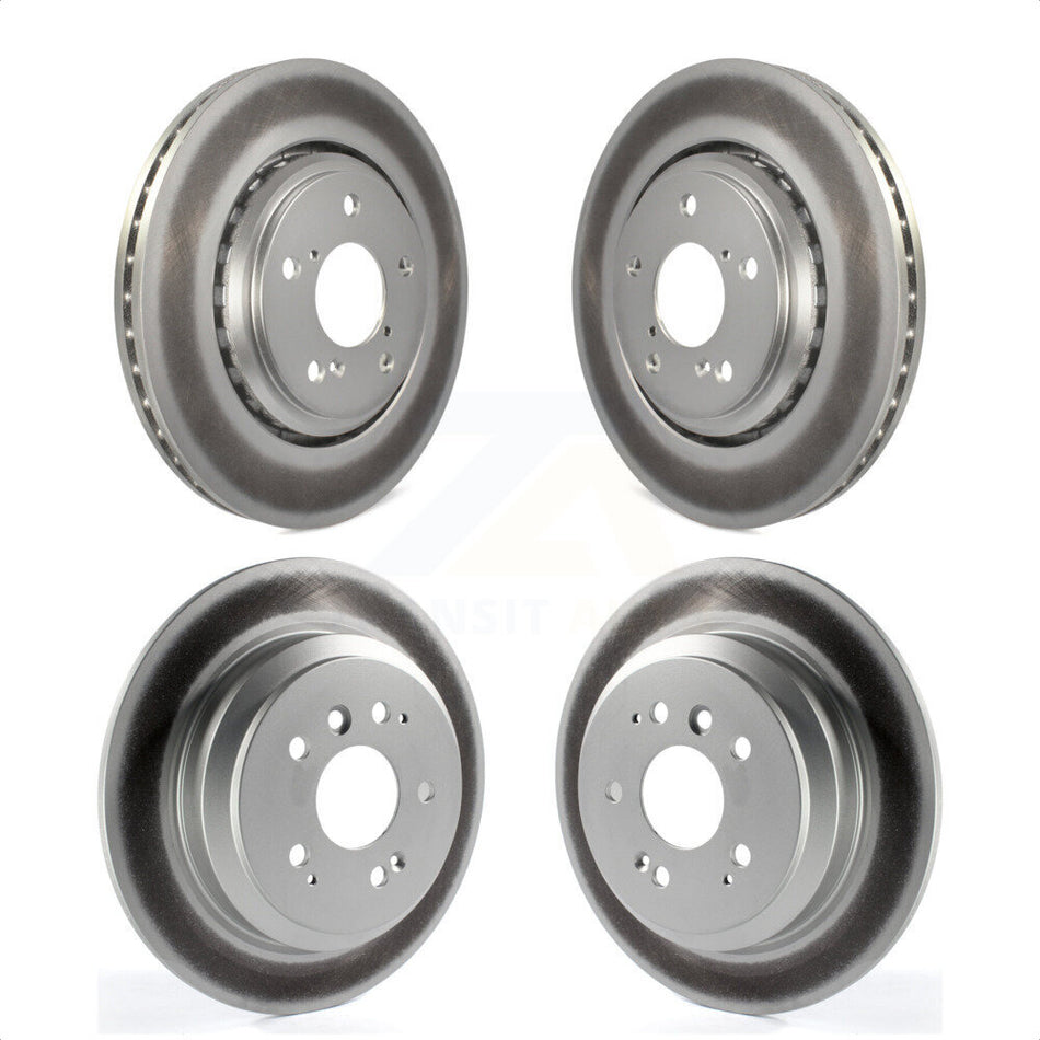 Front Rear Coated Disc Brake Rotors Kit For Honda Pilot Ridgeline Passport KG-101171 by Genius