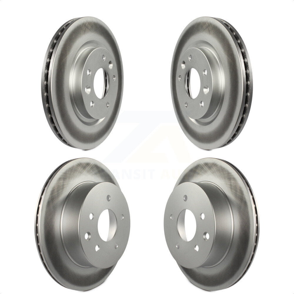 Front Rear Coated Disc Brake Rotors Kit For Nissan Rogue Sport LEAF Qashqai KG-101187 by Genius