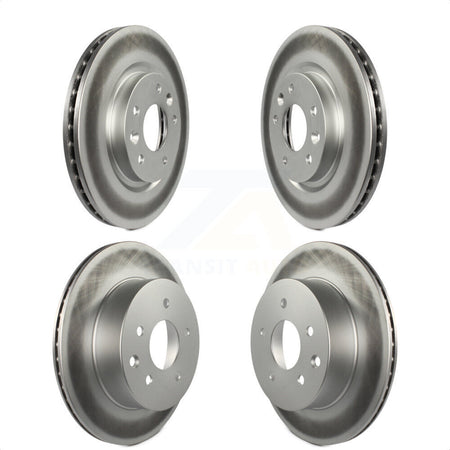 Front Rear Coated Disc Brake Rotors Kit For Nissan Rogue Sport LEAF Qashqai KG-101187 by Genius