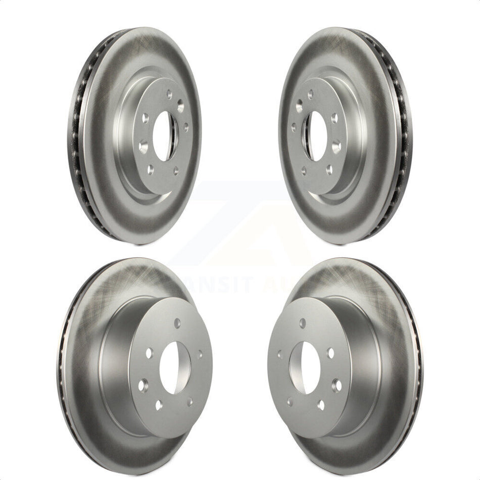 Front Rear Coated Disc Brake Rotors Kit For Nissan Rogue Sport LEAF Qashqai KG-101187 by Genius