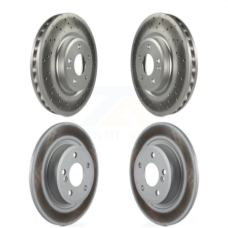 Front Rear Coated Disc Brake Rotors Kit For 2019 Mercedes-Benz CLA250 With Sport Package KG-101189 by Genius