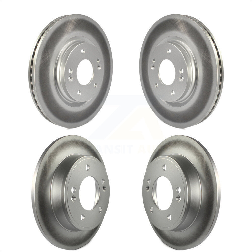 Front Rear Coated Disc Brake Rotors Kit For Kia Soul Forte KG-101195 by Genius
