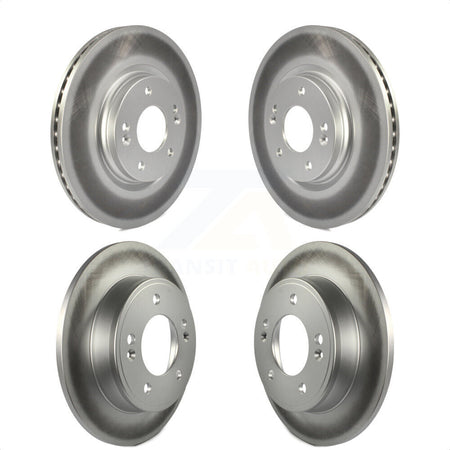 Front Rear Coated Disc Brake Rotors Kit For Kia Soul Forte KG-101195 by Genius