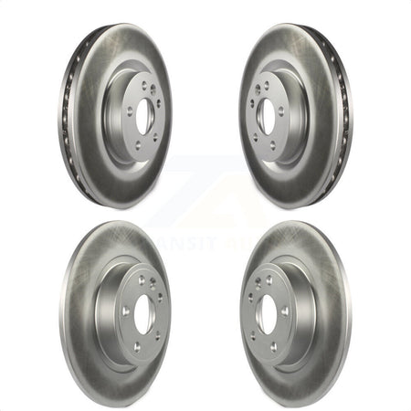 Front Rear Coated Disc Brake Rotors Kit For Land Rover Discovery Sport Jaguar E-Pace KG-101220 by Genius