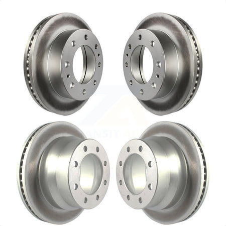 Front Rear Coated Disc Brake Rotors Kit For Chevrolet Express 4500 GMC Savana KG-101225 by Genius