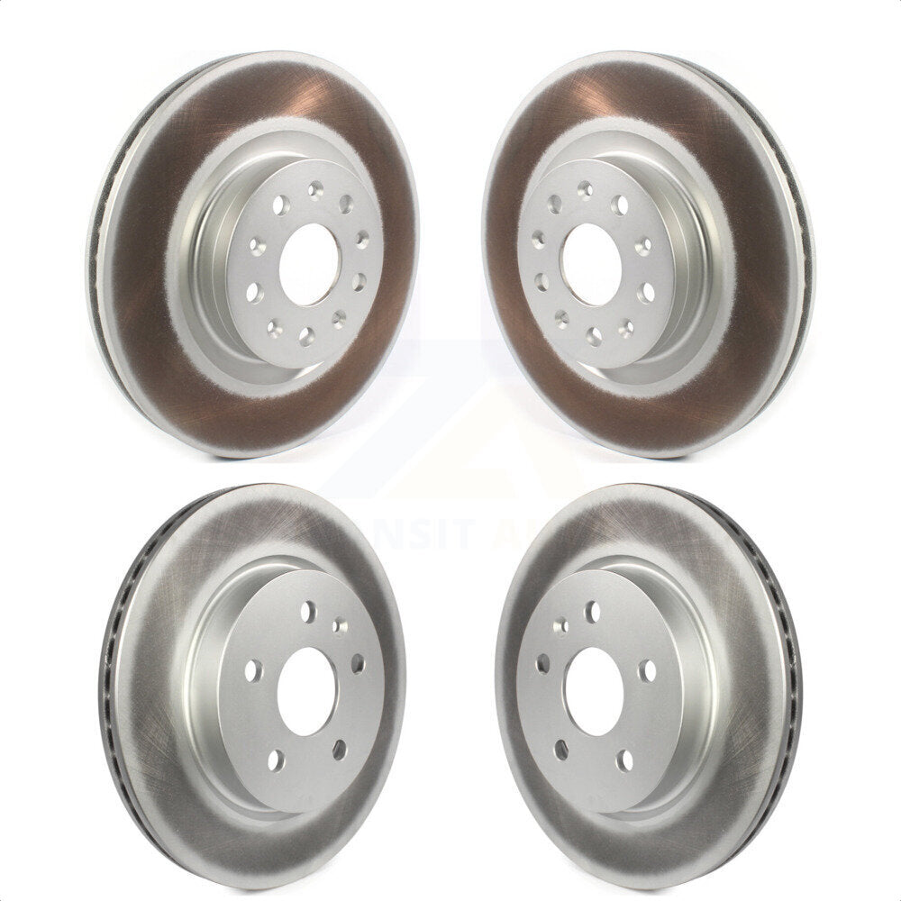 Front Rear Coated Disc Brake Rotors Kit For Cadillac CT6 Chevrolet CT5 Camaro KG-101231 by Genius