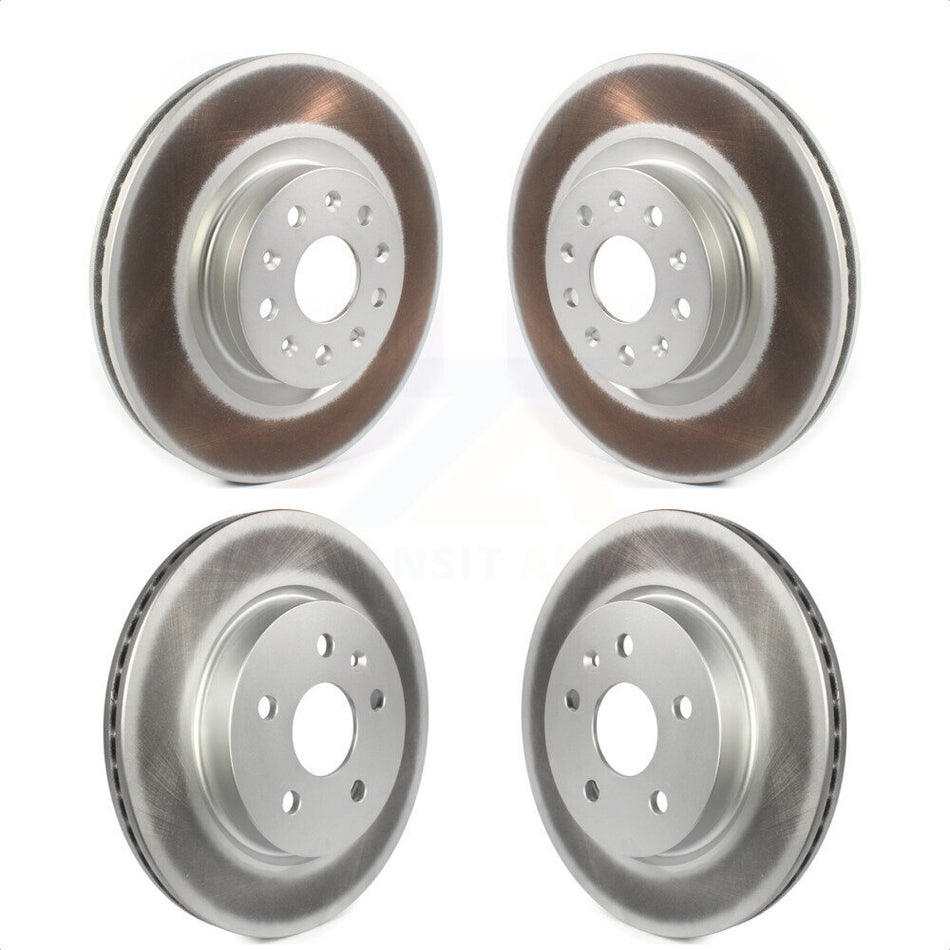 Front Rear Coated Disc Brake Rotors Kit For Cadillac CT6 Chevrolet CT5 Camaro KG-101231 by Genius