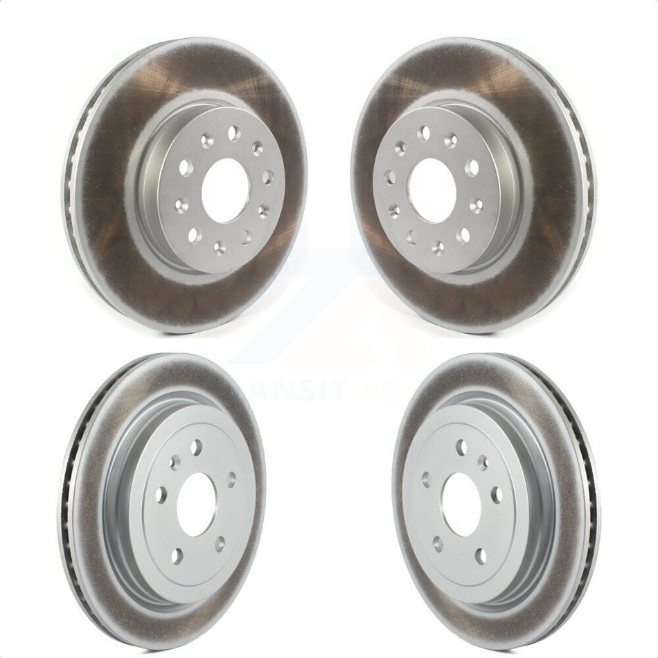 Front Rear Coated Disc Brake Rotors Kit For Cadillac CTS KG-101232 by Genius