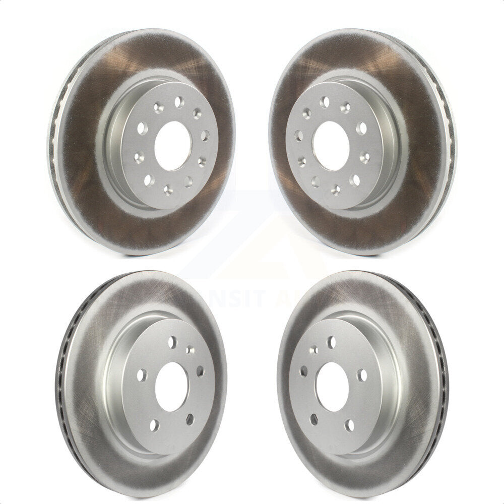 Front Rear Coated Disc Brake Rotors Kit For Chevrolet Camaro Cadillac CT5 KG-101233 by Genius