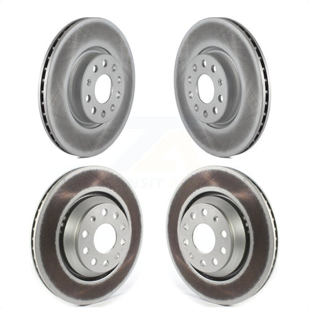 Front Rear Coated Disc Brake Rotors Kit For Volkswagen CC Passat KG-101257 by Genius