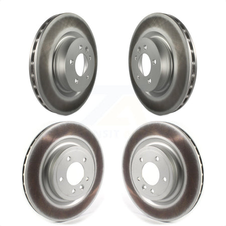 Front Rear Coated Disc Brake Rotors Kit For Land Rover Range Sport Discovery KG-101260 by Genius