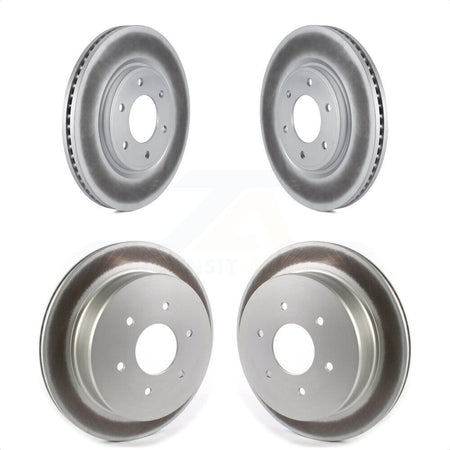 Front Rear Coated Disc Brake Rotors Kit For 2017-2022 Nissan TITAN KG-101262 by Genius