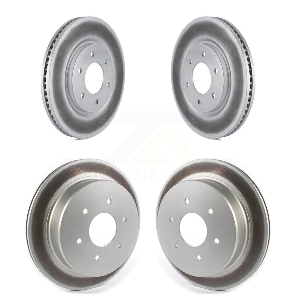 Front Rear Coated Disc Brake Rotors Kit For 2017-2022 Nissan TITAN KG-101262 by Genius