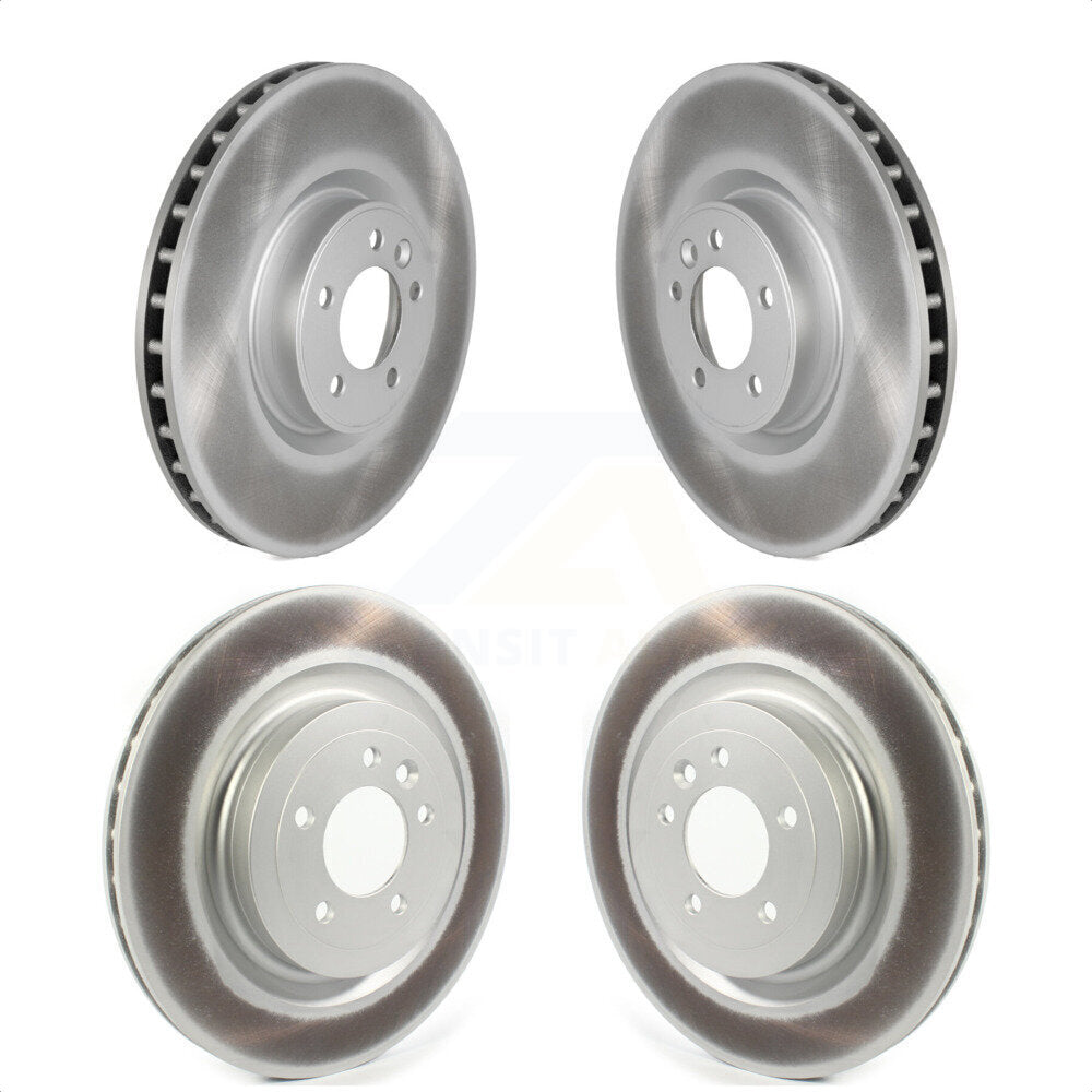 Front Rear Coated Disc Brake Rotors Kit For Land Rover Range Sport Discovery KG-101268 by Genius