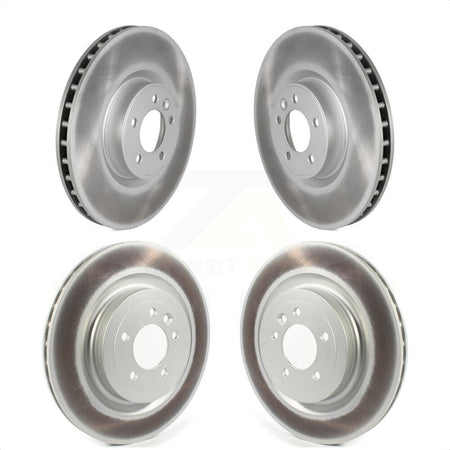 Front Rear Coated Disc Brake Rotors Kit For Land Rover Range Sport Discovery KG-101268 by Genius