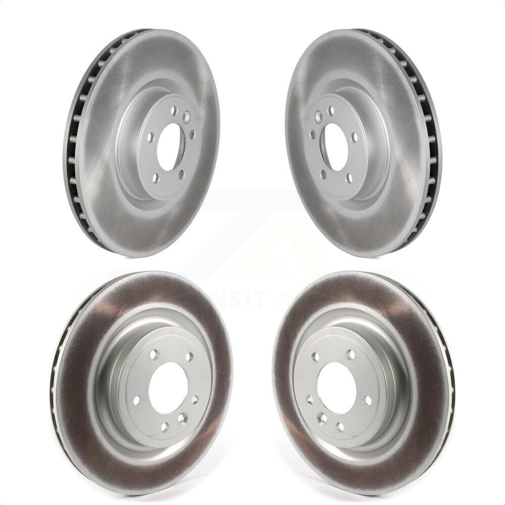 Front Rear Coated Disc Brake Rotors Kit For Land Rover Range Sport KG-101269 by Genius