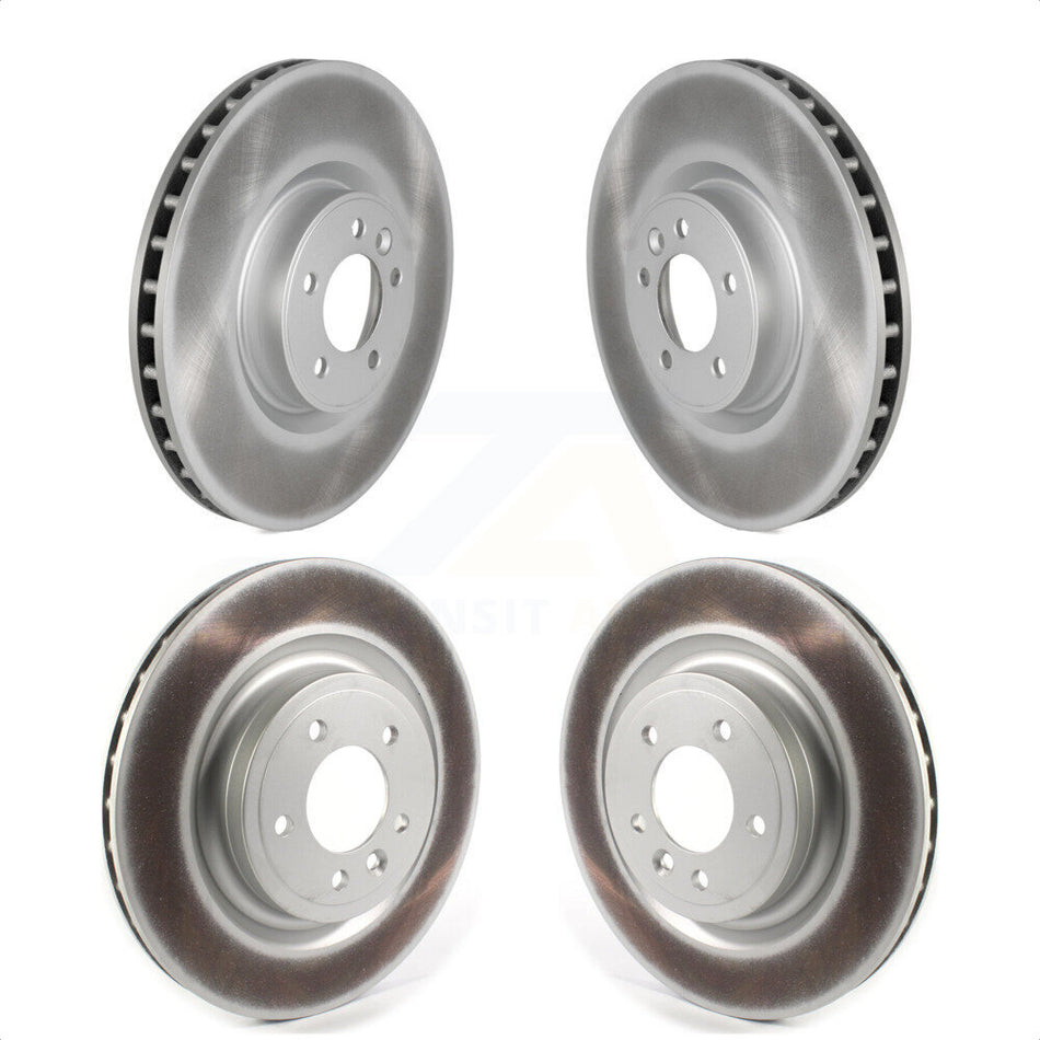 Front Rear Coated Disc Brake Rotors Kit For Land Rover Range Sport KG-101269 by Genius