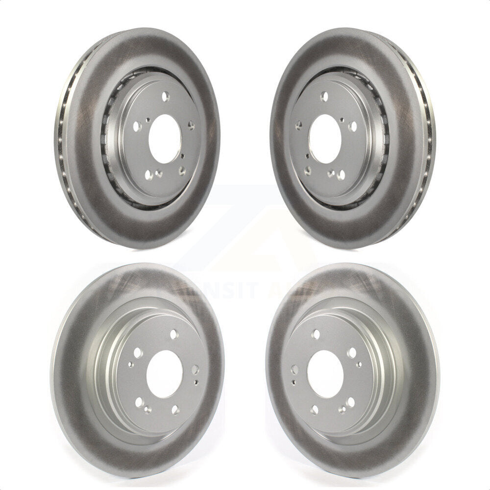 Front Rear Coated Disc Brake Rotors Kit For Acura MDX KG-101274 by Genius