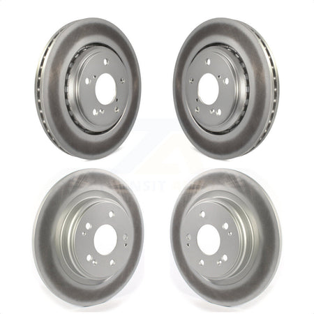 Front Rear Coated Disc Brake Rotors Kit For Acura MDX KG-101274 by Genius