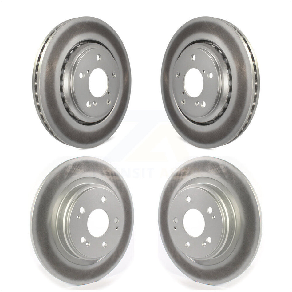 Front Rear Coated Disc Brake Rotors Kit For Acura MDX KG-101274 by Genius