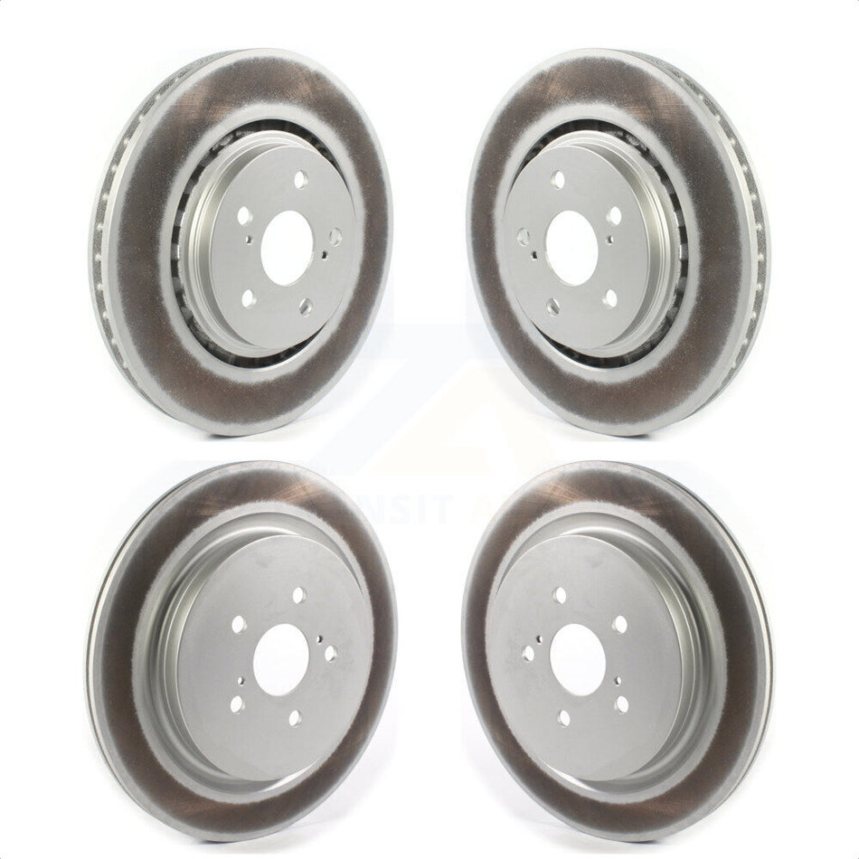 Front Rear Coated Disc Brake Rotors Kit For Lexus RX350 RX450h RX350L RX450hL KG-101283 by Genius