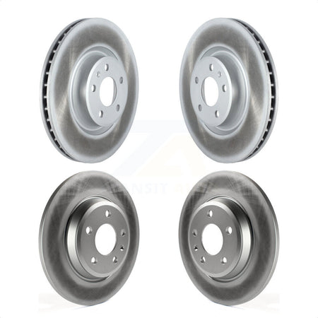 Front Rear Coated Disc Brake Rotors Kit For Audi A4 Quattro KG-101289 by Genius