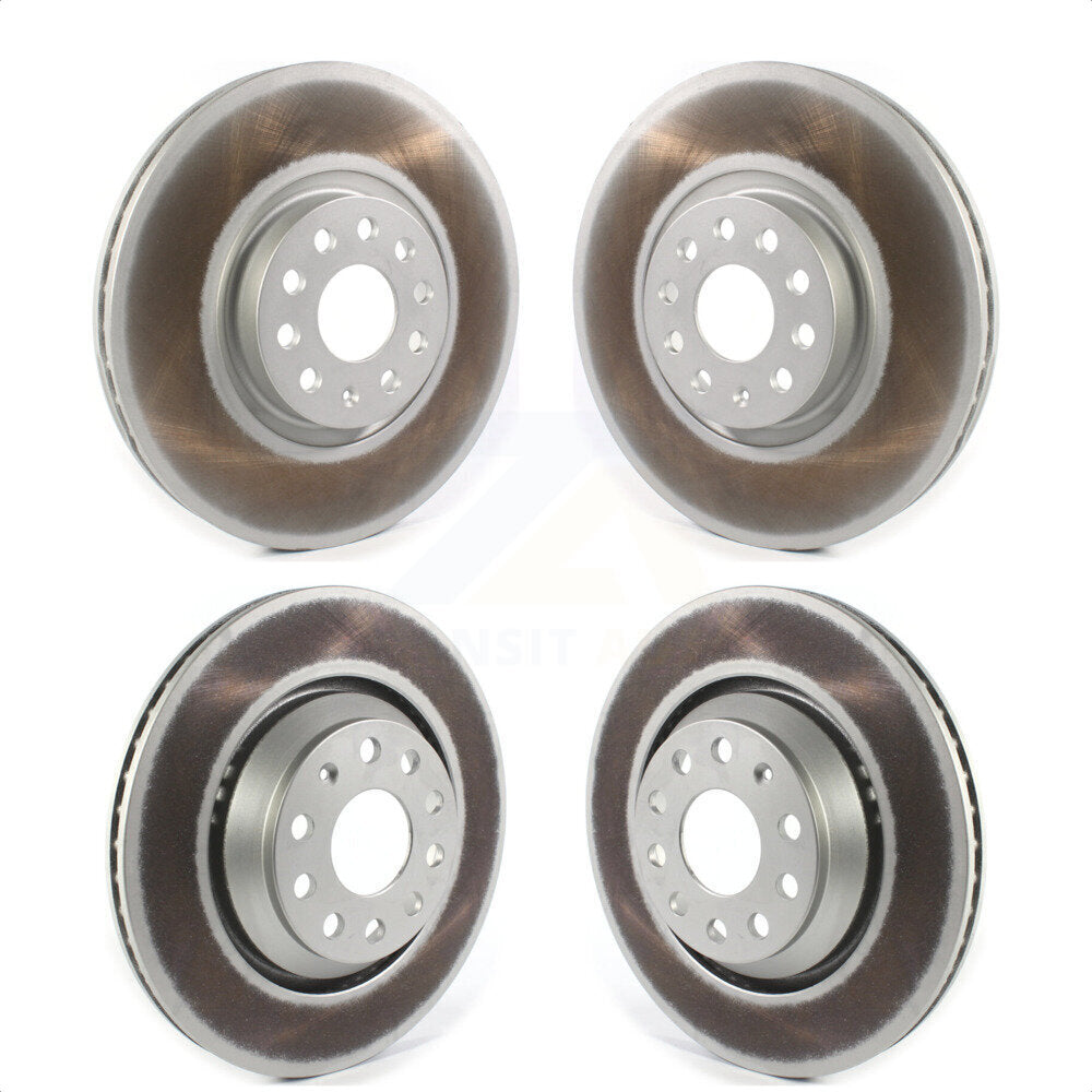 Front Rear Coated Disc Brake Rotors Kit For Volkswagen Atlas Cross Sport KG-101299 by Genius