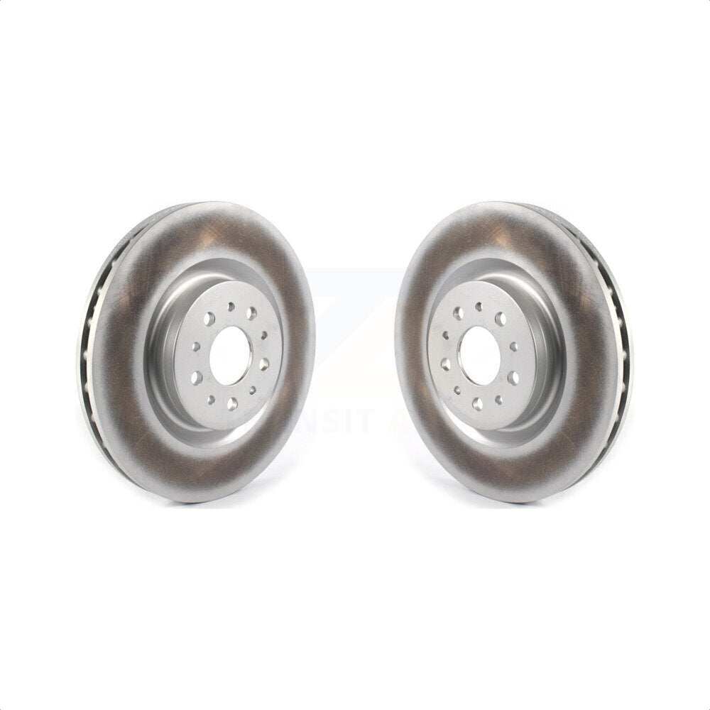 Front Coated Disc Brake Rotors Pair For 2015-2022 Ram ProMaster City KG-101318 by Genius