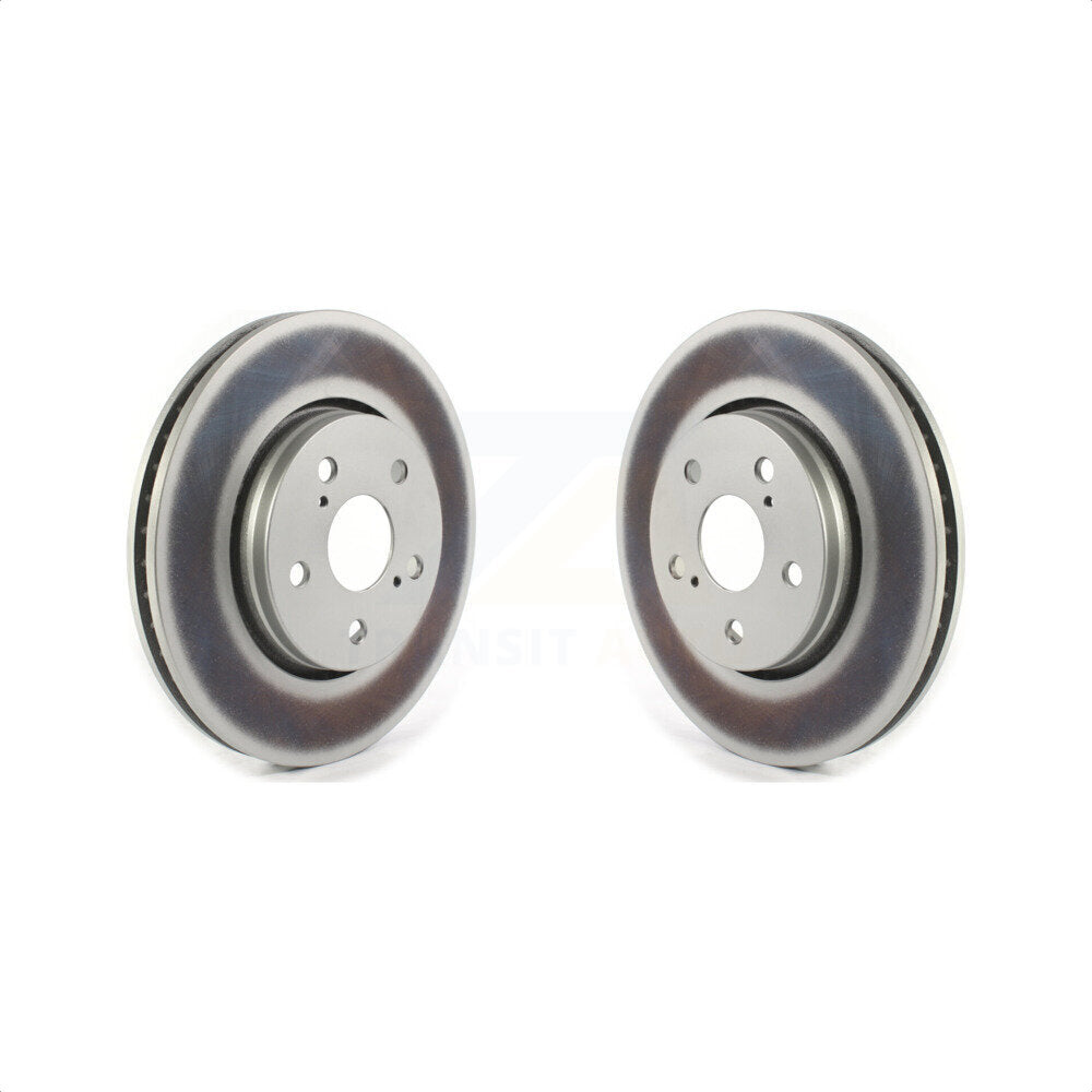 Front Coated Disc Brake Rotors Pair For Toyota C-HR KG-101347 by Genius