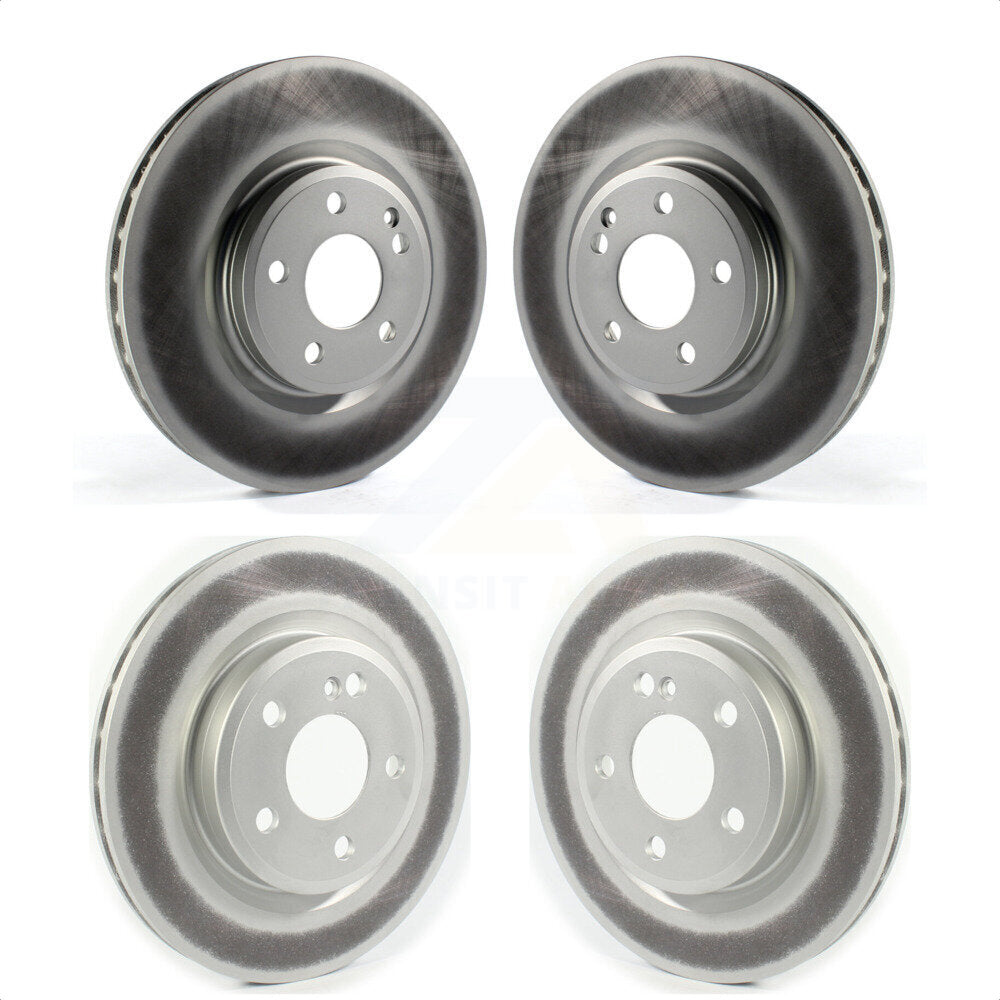 Front Rear Coated Disc Brake Rotors Kit For Mercedes-Benz CLA250 GLA250 INFINITI QX30 KG-101382 by Genius