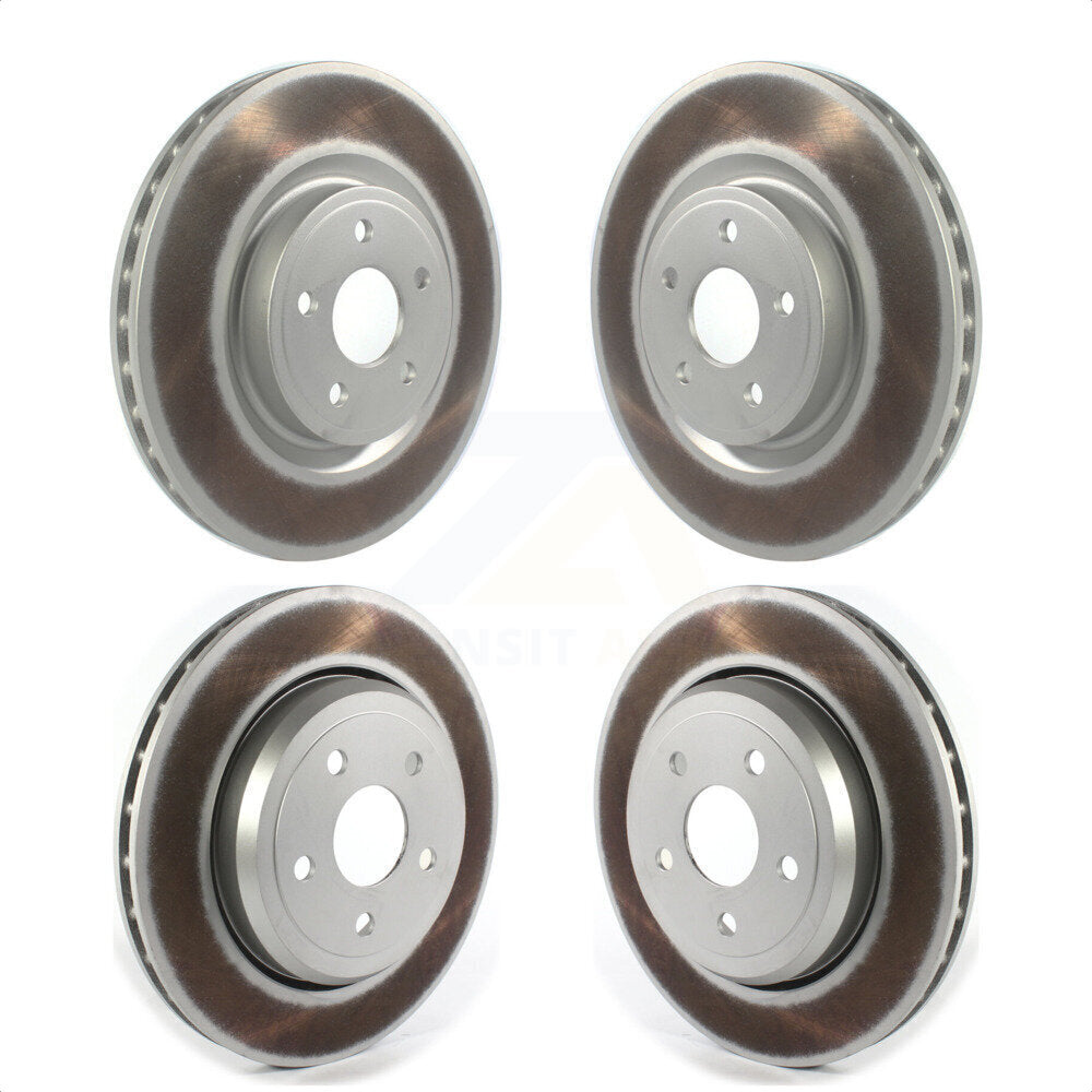 Front Rear Coated Disc Brake Rotors Kit For Jeep Grand Cherokee Dodge Durango KG-101385 by Genius