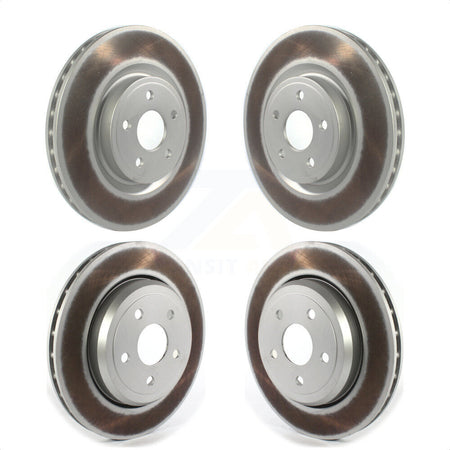 Front Rear Coated Disc Brake Rotors Kit For Jeep Grand Cherokee Dodge Durango KG-101385 by Genius