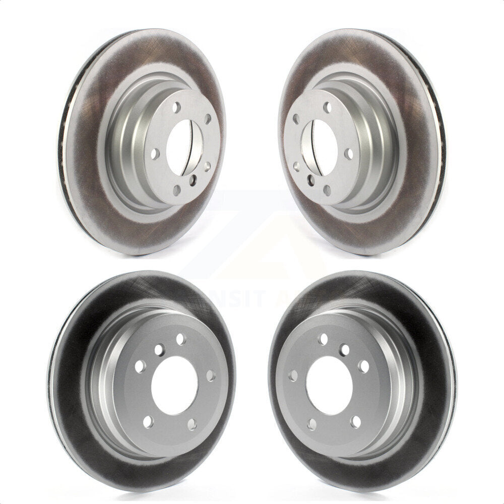 Front Rear Coated Disc Brake Rotors Kit For 2012 BMW X1 xDrive28i With 300mm Diameter Rotor KG-101387 by Genius