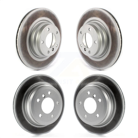 Front Rear Coated Disc Brake Rotors Kit For 2012 BMW X1 xDrive28i With 300mm Diameter Rotor KG-101387 by Genius