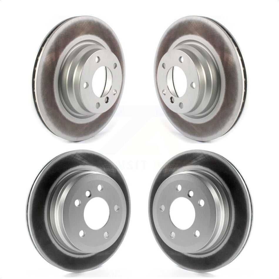 Front Rear Coated Disc Brake Rotors Kit For 2012 BMW X1 xDrive28i With 300mm Diameter Rotor KG-101387 by Genius