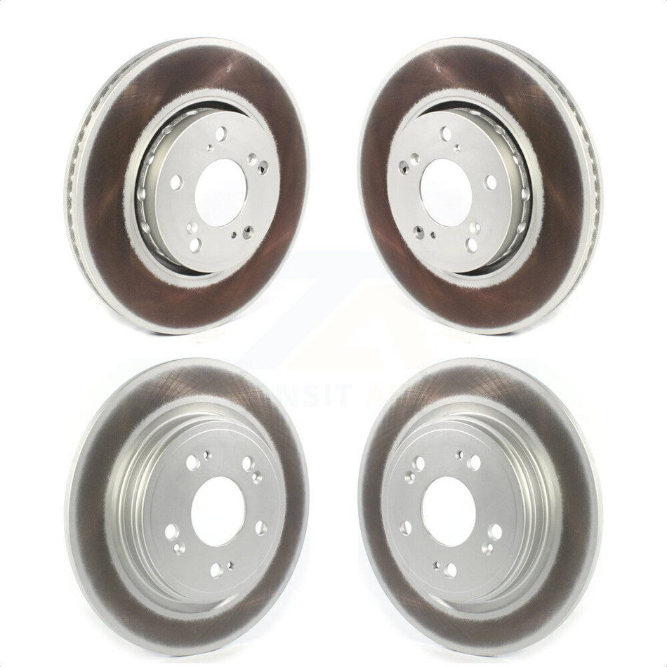 Front Rear Coated Disc Brake Rotors Kit For Acura RLX KG-101389 by Genius