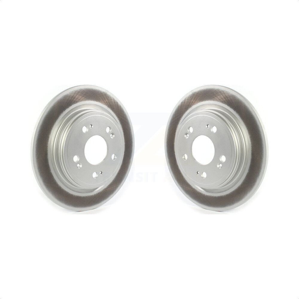 Rear Coated Disc Brake Rotors Pair For 2014-2020 Acura RLX KG-101395 by Genius