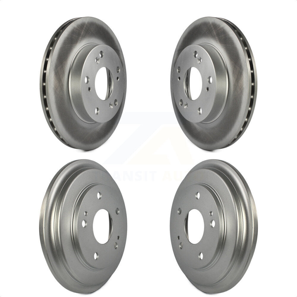 Front Rear Disc Brake Rotors Drums Kit For Honda Civic KG-101429 by Genius