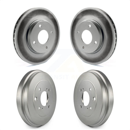 Front Rear Disc Brake Rotors Drums Kit For Nissan Sentra Versa Cube KG-101436 by Genius