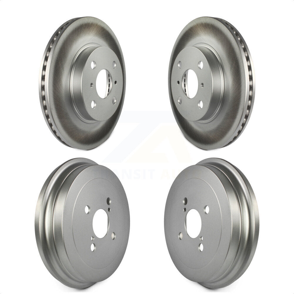 Front Rear Disc Brake Rotors Drums Kit For Toyota Yaris KG-101437 by Genius