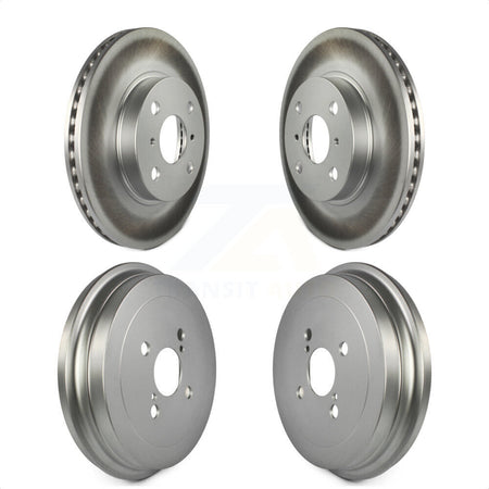 Front Rear Disc Brake Rotors Drums Kit For Toyota Yaris KG-101437 by Genius