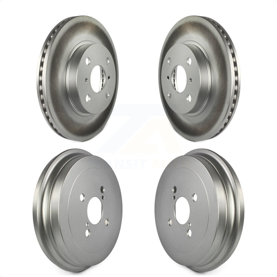 Front Rear Disc Brake Rotors Drums Kit For Toyota Yaris KG-101437 by Genius