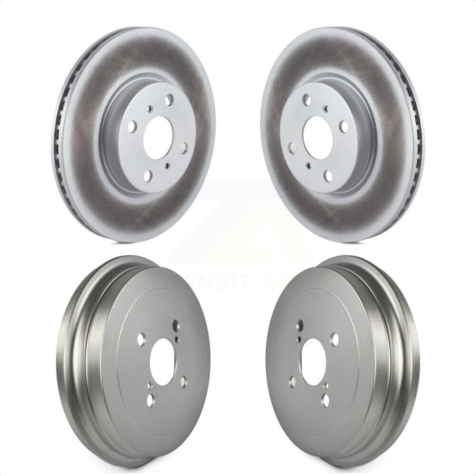 Front Rear Disc Brake Rotors Drums Kit For Toyota Yaris KG-101438 by Genius