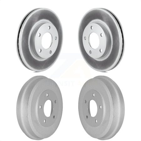 Front Rear Disc Brake Rotors Drums Kit For Ford Escape Mazda Tribute Mercury Mariner KG-101439 by Genius