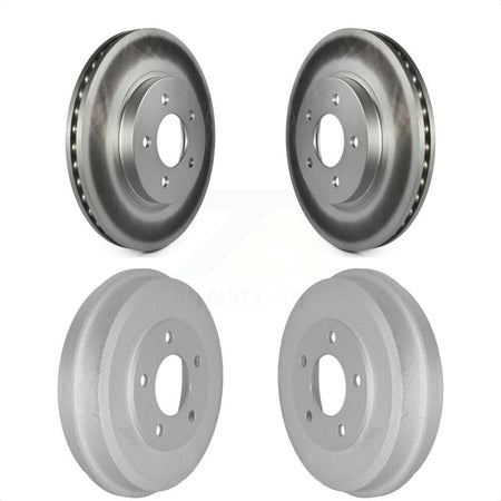 Front Rear Disc Brake Rotors Drums Kit For Ford Escape Mercury Mariner Mazda Tribute KG-101440 by Genius