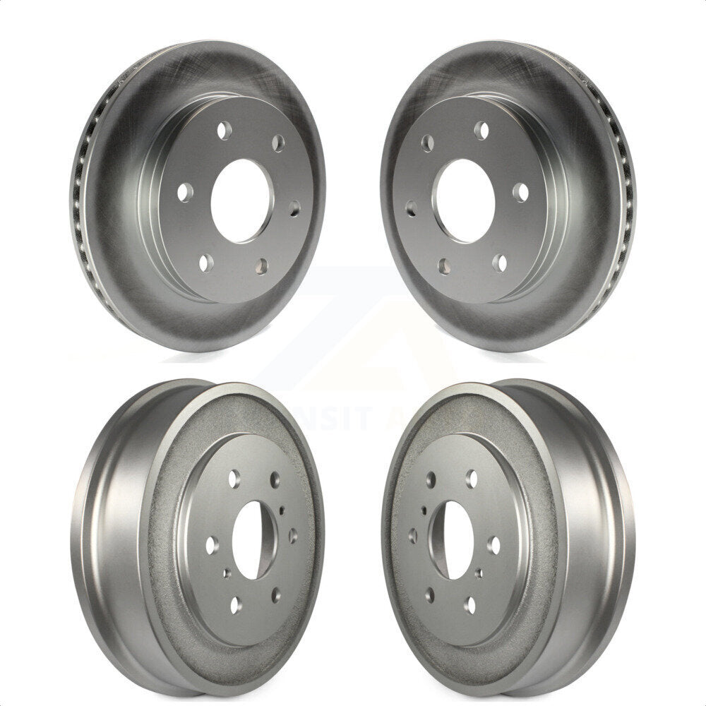 Front Rear Disc Brake Rotors Drums Kit For Chevrolet Silverado 1500 GMC Sierra Classic rear brakes KG-101447 by Genius