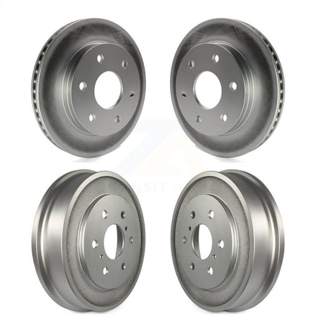 Front Rear Disc Brake Rotors Drums Kit For Chevrolet Silverado 1500 GMC Sierra Classic rear brakes KG-101447 by Genius