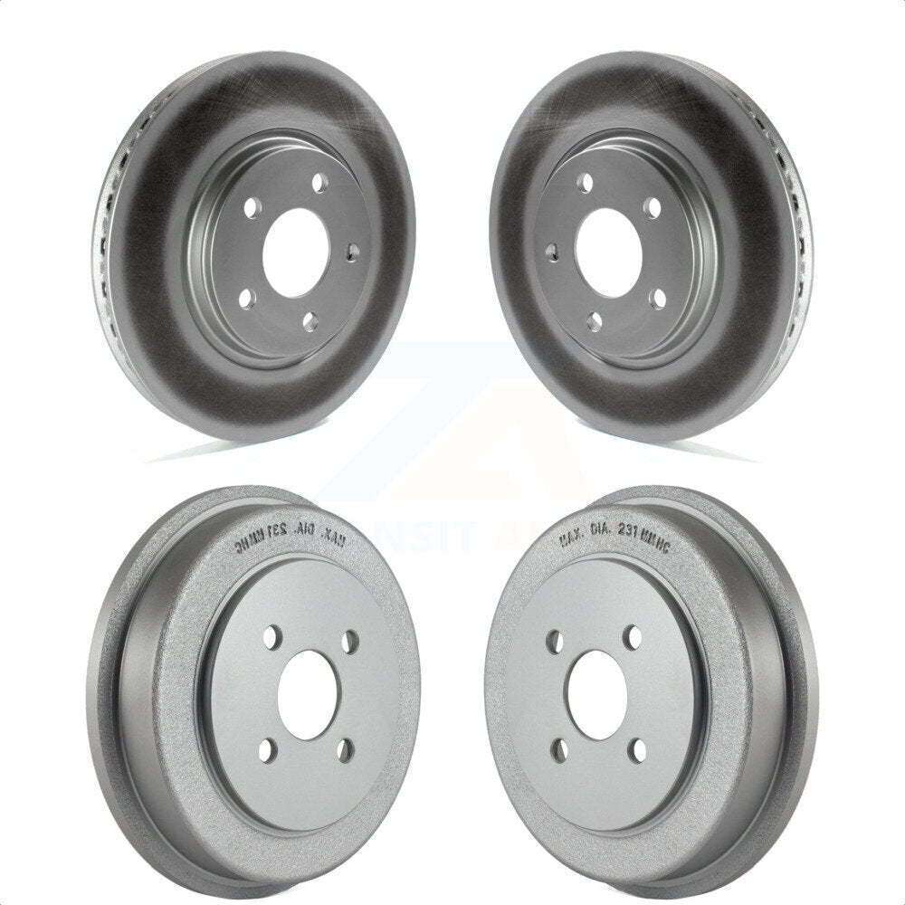 Front Rear Disc Brake Rotors Drums Kit For 2006 Pontiac Pursuit With Brakes KG-101448 by Genius