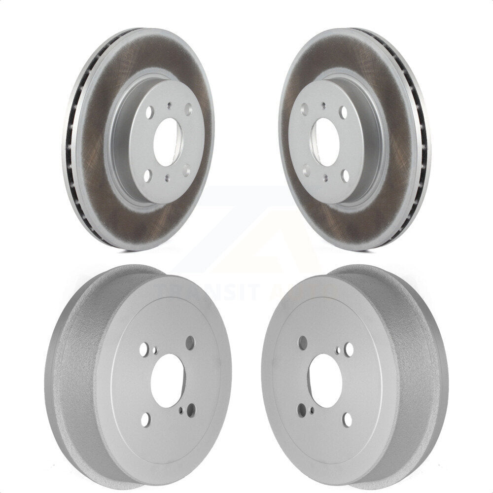 Front Rear Disc Brake Rotors Drums Kit For Toyota Corolla Prizm Chevrolet Geo KG-101453 by Genius